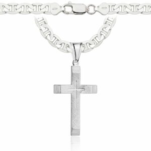 SREBRNY ŁAŃCUSZEK GUCCI Z KRZYŻYKIEM 925 - 6,5MM