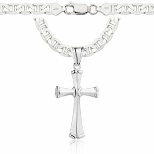 SREBRNY ŁAŃCUSZEK GUCCI Z KRZYŻYKIEM 925 - 6,5MM