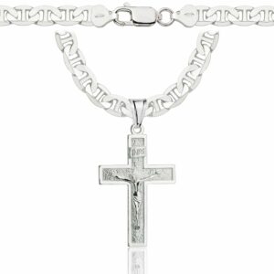 SREBRNY ŁAŃCUSZEK GUCCI Z KRZYŻYKIEM 925 - 6,5MM