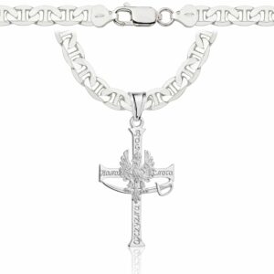 SREBRNY ŁAŃCUSZEK GUCCI Z KRZYŻYKIEM 925 - 6,5MM