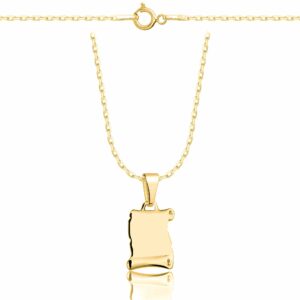 POZŁACANY SREBRNY NASZYJNIK ANKIER PAPIRUS 925 585 - 1,6MM