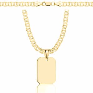 POZŁACANY SREBRNY ŁAŃCUSZEK GALIBARDI Z NIEŚMIERTELNIKIEM 925 585 - 4,5MM