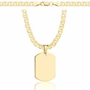 POZŁACANY SREBRNY ŁAŃCUSZEK GALIBARDI Z NIEŚMIERTELNIKIEM 925 585 - 4,5MM