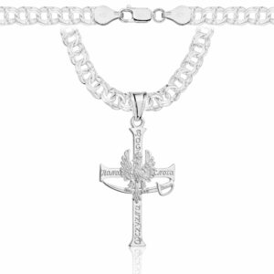 SREBRNY ŁAŃCUSZEK GALIBARDI Z KRZYŻYKIEM 925 - 6,5MM