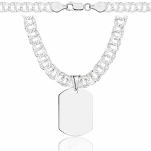 SREBRNY ŁAŃCUSZEK GALIBARDI Z NIEŚMIERTELNIKIEM 925 - 6,5MM