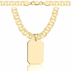 POZŁACANY SREBRNY ŁAŃCUSZEK GALIBARDI Z NIEŚMIERTELNIKIEM 925 585 - 6,5MM