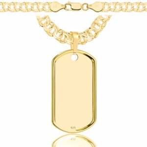 POZŁACANY SREBRNY ŁAŃCUSZEK GALIBARDI Z NIEŚMIERTELNIKIEM 925 585 - 6,5MM