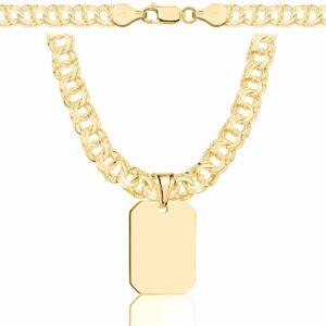 POZŁACANY SREBRNY ŁAŃCUSZEK GALIBARDI Z NIEŚMIERTELNIKIEM 925 585 - 6,5MM