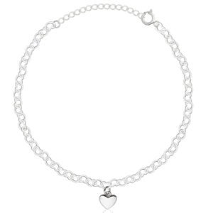 SREBRNA BRANSOLETKA SPLOT SERCE 925 - 3MM