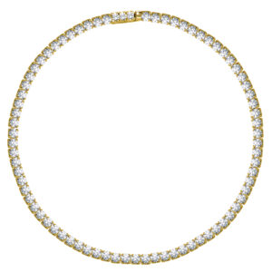 POZŁACANA SREBRNA BRANSOLETKA TENISOWA Z CYRKONIAMI 925 – 2,2MM