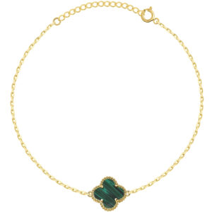 POZŁACANA SREBRNA BRANSOLETKA ANKIER Z KONICZYNKĄ 925 585 – 1,3MM