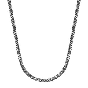 SREBRNY RODOWANY OKSYDOWANY ŁAŃCUSZEK OKRĄGŁY 925 – 3MM