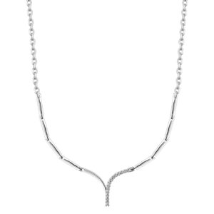 SREBRNY RODOWANY NASZYJNIK ANKIER Z GIĘTYMI OGNIWAMI – 1MM