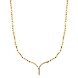 SREBRNY POZŁACANY NASZYJNIK ANKIER Z GIĘTYMI OGNIWAMI – 1MM