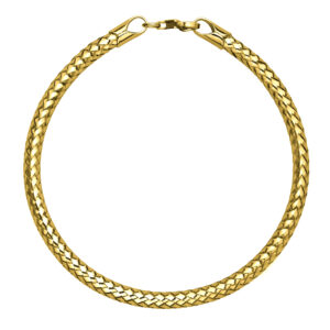 SREBRNA POZŁACANA BRANSOLETKA 925 585 - 2,7MM