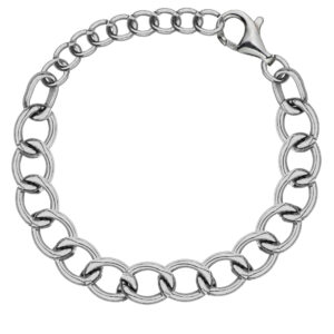 SREBRNA RODOWANA BRANSOLETKA SOCZEWKOWA 925 – 7,7MM