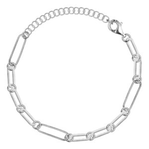 SREBRNA RODOWANA BRANSOLETKA OGNIWA 925 – 4,5MM