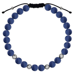 BRANSOLETKA REGULOWANA Z OKRĄGŁYCH KAMIENI NATURALNYCH I SREBRNYCH KORALIKÓW 925 – 6,5MM