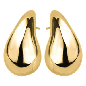 SREBRNE POZŁACANE KOLCZYKI KROPLE ( BARDZO DUŻE) 925 585