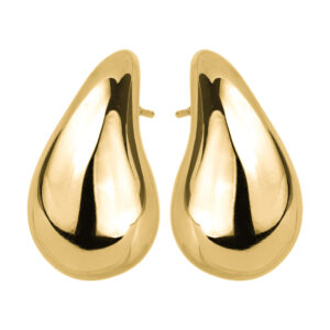 SREBRNE POZŁACANE KOLCZYKI KROPLE (DUŻE) 925 585