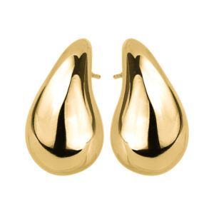 SREBRNE POZŁACANE KOLCZYKI KROPLE (ŚREDNIE) 925 585