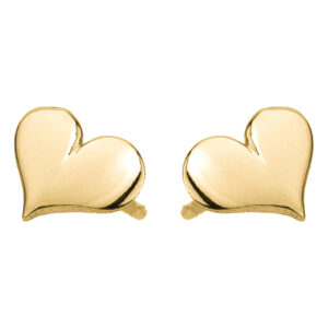 SREBRNE POZŁACANE KOLCZYKI W KSZTAŁCIE SERCA 925 585