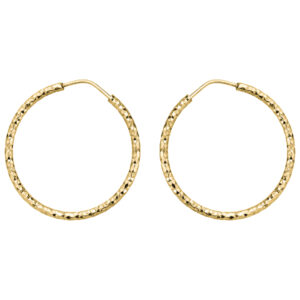 SREBRNE POZŁACANE KOLCZYKI OKRĄGŁE DIAMENTOWANE 925 585