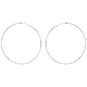 SREBRNE RODOWANE KOLCZYKI OKRĄGŁE (DUŻE) 925