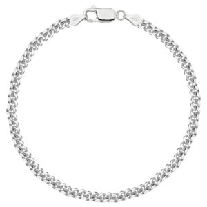 SREBRNA RODOWANA BRANSOLETKA CUBANA 925 – 3,5MM