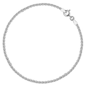 SREBRNA RODOWANA BRANSOLETKA PRZEPLATANA 925 – 1,7MM