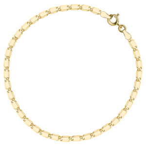 SREBRNA POZŁACANA BRANSOLETKA Z OGNIW 925 585 – 2MM