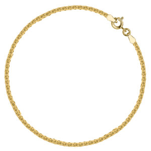 SREBRNA POZŁACANA BRANSOLETKA PRZEPLATANA 925 585 – 1,7MM