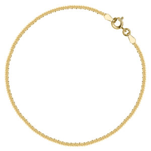 SREBRNA POZŁACANA BRANSOLETKA DIAMENTOWANA 925 585 – 1,6MM