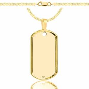 SREBRNY POZŁACANY ŁAŃCUSZEK GUCCI Z NIEŚMIERTELNIKIEM 925 585 - 2,6MM