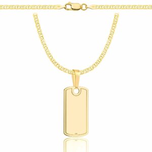 SREBRNY POZŁACANY ŁAŃCUSZEK GUCCI Z NIEŚMIERTELNIKIEM 925 585 - 2,6MM