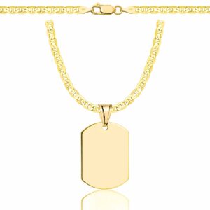 SREBRNY POZŁACANY ŁAŃCUSZEK GUCCI Z NIEŚMIERTELNIKIEM 925 585 - 3,5MM