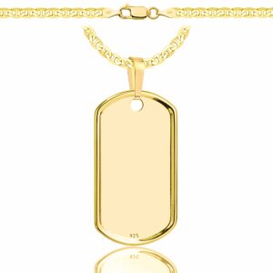 SREBRNY POZŁACANY ŁAŃCUSZEK GUCCI Z NIEŚMIERTELNIKIEM 925 585 - 3,5MM