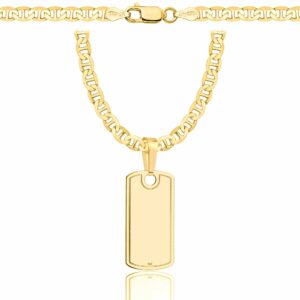 SREBRNY POZŁACANY ŁAŃCUSZEK GUCCI Z NIEŚMIERTELNIKIEM 925 585 - 4,5MM