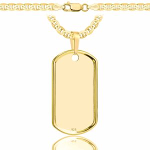 SREBRNY POZŁACANY ŁAŃCUSZEK GUCCI Z NIEŚMIERTELNIKIEM 925 585 - 4,5MM