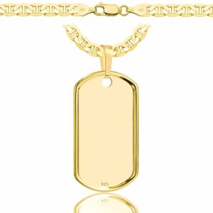 SREBRNY POZŁACANY ŁAŃCUSZEK GUCCI Z NIEŚMIERTELNIKIEM 925 585 - 5,5MM