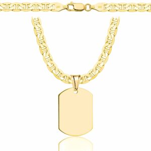 SREBRNY POZŁACANY ŁAŃCUSZEK GUCCI Z NIEŚMIERTELNIKIEM 925 585 - 5,5MM